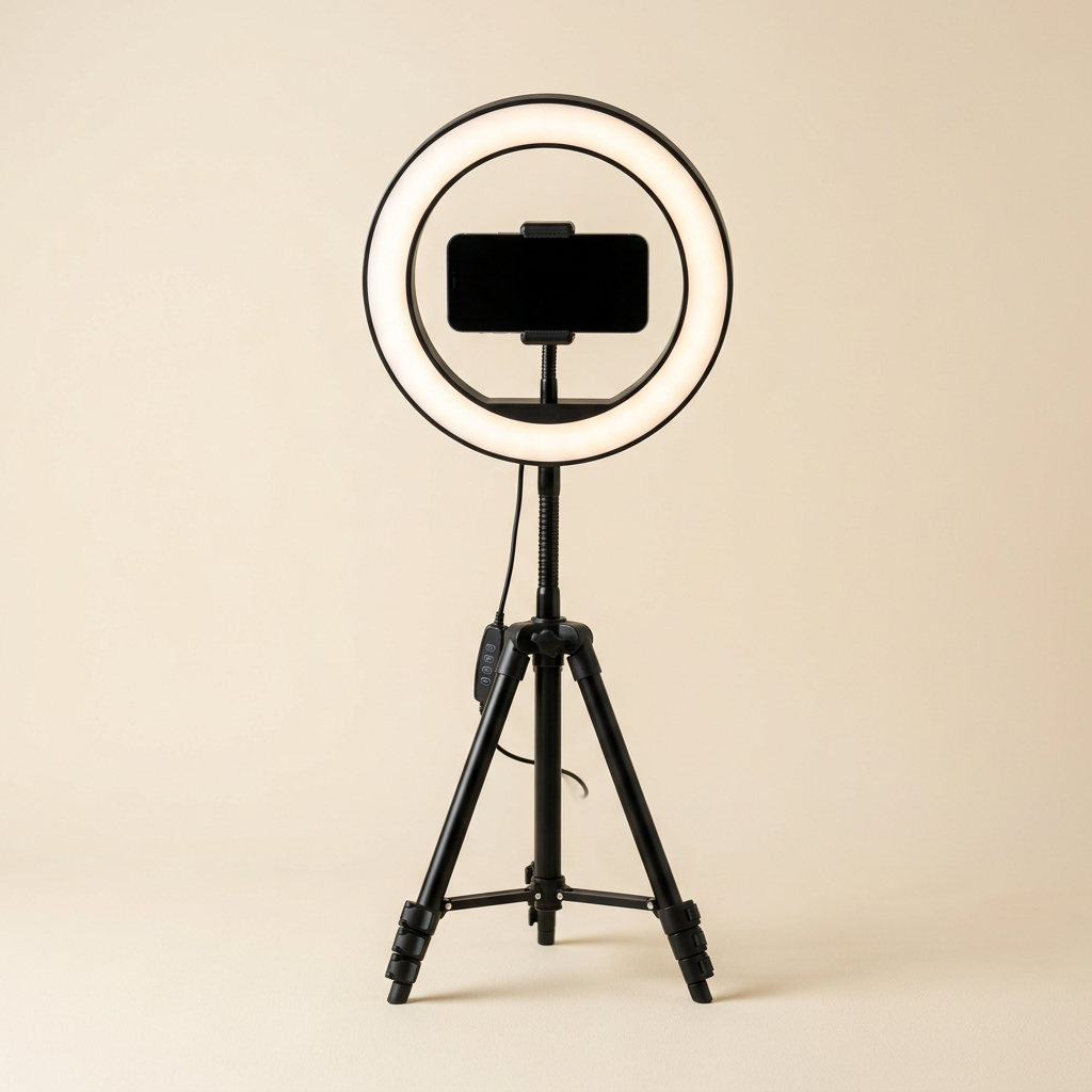Ring light com tripé